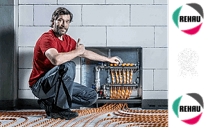 Modern bir evde yerden ısıtma sistemi kurulumu