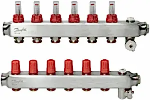 Danfoss Debi Ayarlı Kollektör , Danfoss Yerden Isıtma Kollekörü , Danfoss Manifold , Danfoss Kollektör , Danfoss Debili Kollektör